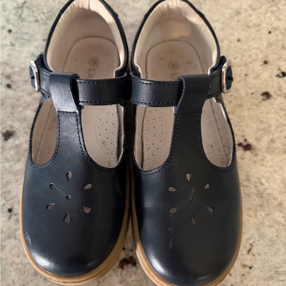 Girls Navy T-Strap Mary Jane Shoes - Classic School Style